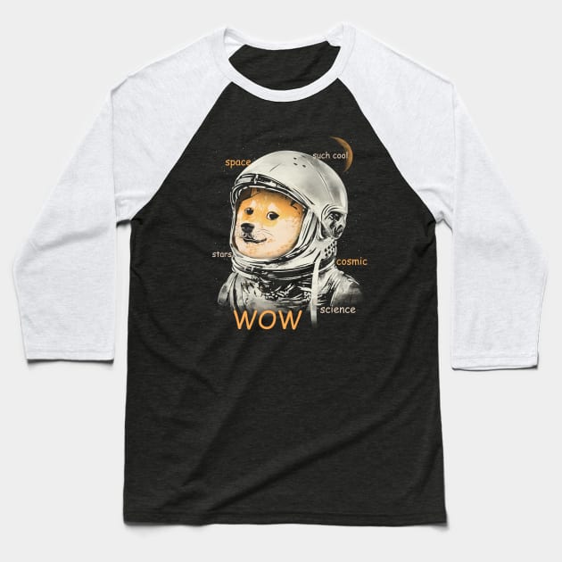 Astro Dog Baseball T-Shirt by DANDINGEROZZ